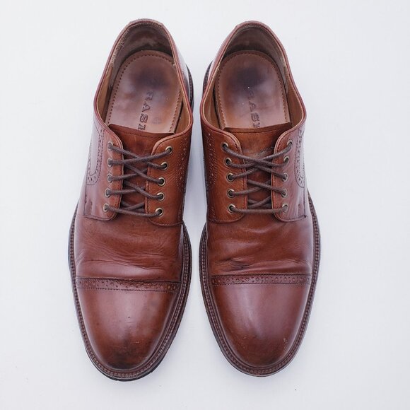 Trask‎ Brogue Leather Oxfords Cap Toe Brown Leather  Lace Up Men\'s Size 10 main image 4